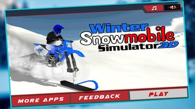 3D冬季雪地车