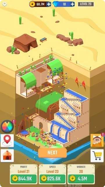 闲置挖掘机3D模拟游戏