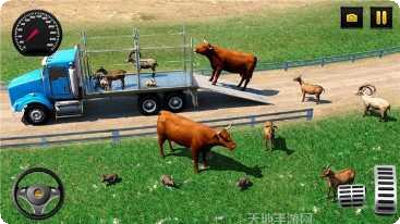 农场动物卡车冒险游戏