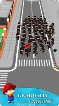 人群奔跑城市探索