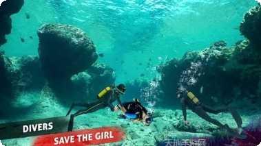 潜水员海底探险