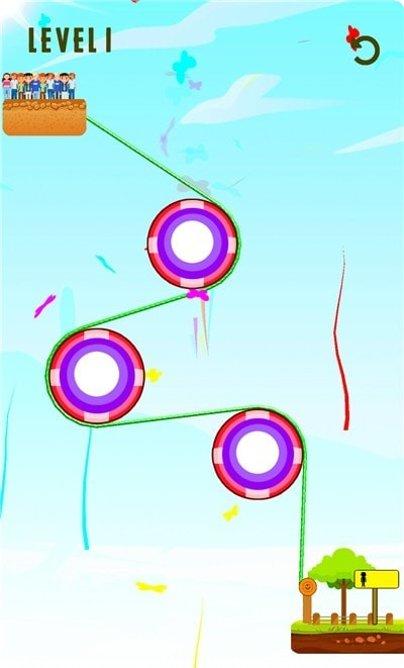 空中飞索绳冒险游戏