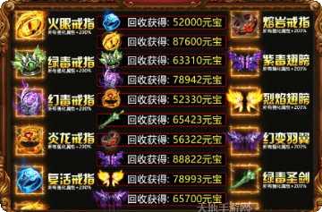 靓坤传奇装备大全