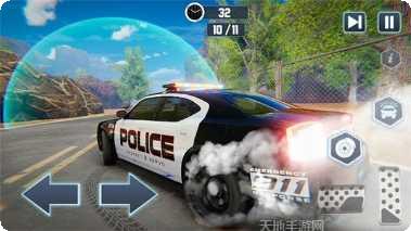 公路警车逃脱冒险