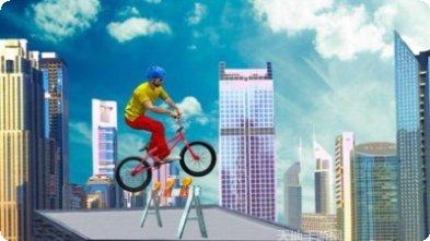 棘手的摩托车坡道挑战