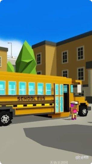 校车模拟器块状世界玩法