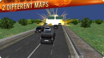 交通赛车手公路追逐赛