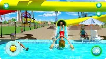 夏季运动水上乐园滑梯儿童模式