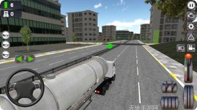驾驶真正卡车城市运输