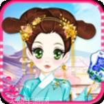 公主古装少女涂色